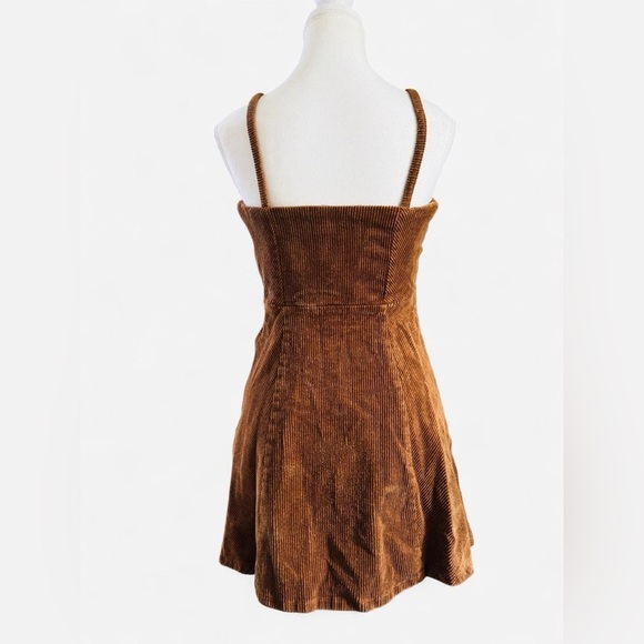 Forever 21 Brown Corduroy A-Line Mini Dress Size M - Picture 5 of 10